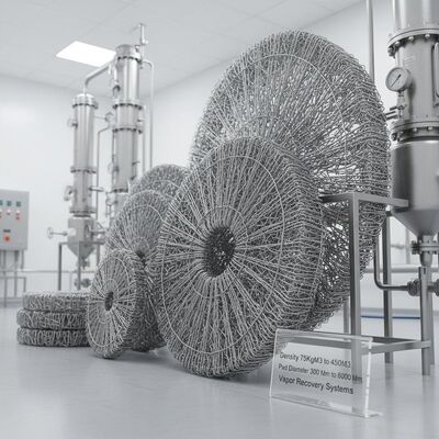 Density 75KgM3 to 450KgM3 Wire Mesh Demister Pad Providing Filter Rating 99 Percent and Pad Diameter 300 Mm to 6000 Mm for Vapor Recovery Systems