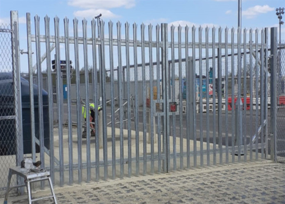 Cerca paliçada de aço galvanizado tipo 2,4m W/D sustentável