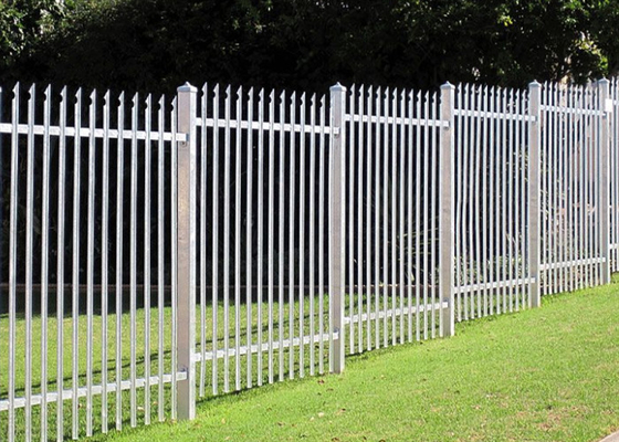 Esgrima paliçada de aço com barra de ângulo revestida em pvc 1,8*2,4m D pálida para uso residencial