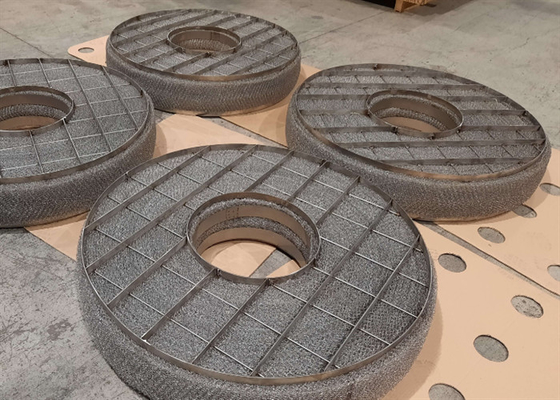 Oem Wire Mesh Demister Pad Separação de gases líquidos Produção farmacêutica