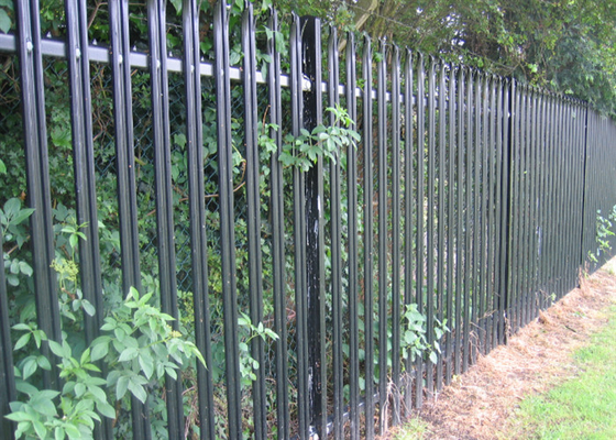 Cercas tubulares de aço revestidas com pó Cercas de palisada de aço 65 * 2.0mm