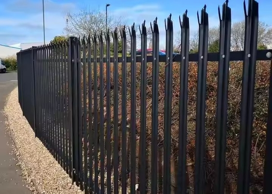 Pólvora revestida de aço ornamental Palisade Cercas estilo europeu para jardim