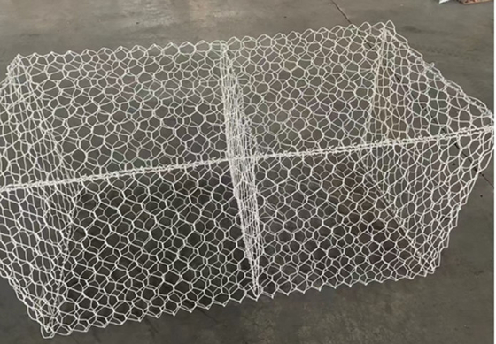Aço de baixo carbono HDG Gabion Baskets 100 * 120mm para linha Boudary