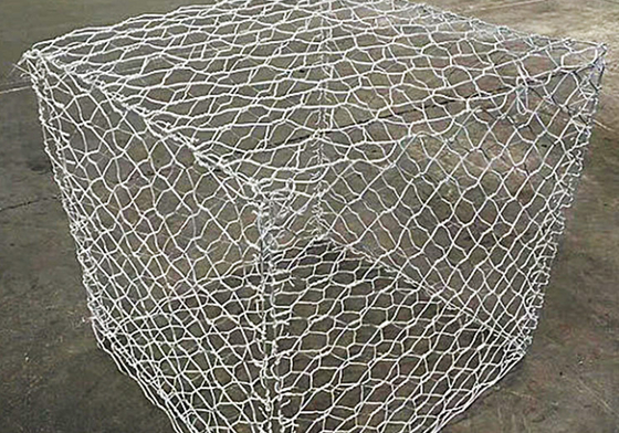 Cestas de gabião galvanizadas de aço com baixo teor de carbono para proteção da água e do solo