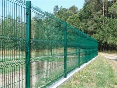 3D rede de arame verde Curvy galvanizada mergulhada quente que cerca, cerca de segurança 358