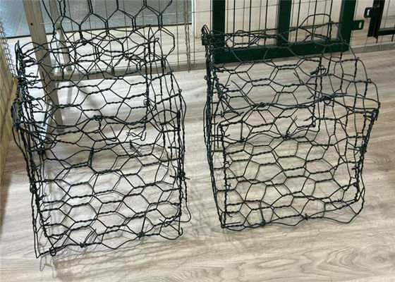 Baixo fio Mesh For River Bank do fio 2.4mm 80x100mm Gabion do carbono