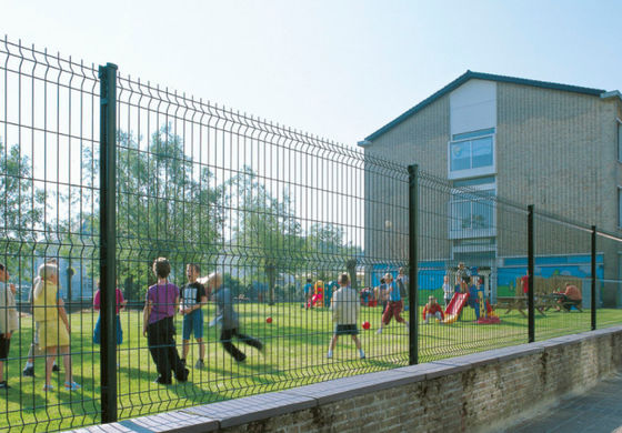 O Pvc galvanizado exterior revestiu a cerca de dobra Panels 3.5mm
